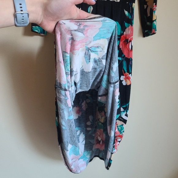 Floral Long Sleeve Midi Dress - Picture 4 of 5